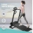 Folding Manual Walking Treadmill, Non-Electric Treadmill with Armrests and LCD Display, Suitable for Aerobic Sport Fitness