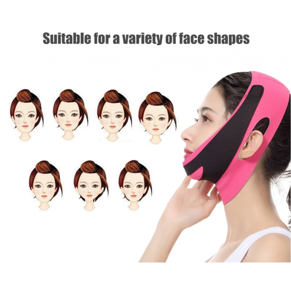 Face Slimming Bandage V Line Facial Shaper Elastic Double Chin Remover Lift Up Belt Face Massager Women Strap Skin Beauty Care