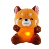 Soft Plush Toy Red Panda Breathing Stuffed Animal Doll Plays 10 Lullabies With Light For Anxiety Adults