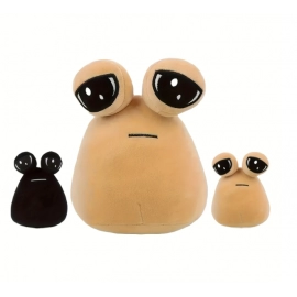 3pcs My Pet Alien Pou Plush Toy One Big Alien and Two Little Alien Pou Plush Doll Funny Game Anime Figure Plush Toy Chidren Gift