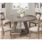 Kitchen dining table, circular 47 inch gray farmhouse wooden dining table, living room (excluding chairs) dining room table