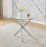 Nova Clear Round Glass Dining Table Metal Leg Dining Room Chrome Cafe Furniture