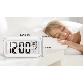 LED Digital Alarm Clock Backlight Snooze Data Time Calendar Desktop Multifunction Electronic Backlight Table Clock