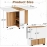 Folding Dining Table, Drop Leaf Dining Table with Lockable Wheels, Space Saving Extendable Dinner Table with Storage