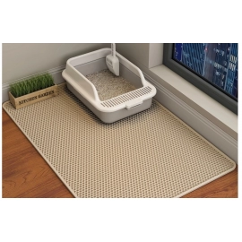 Cat Litter Mat Waterproof Double Layer Pet Litter Box Mat Pet Toilet Cat Mat Nonslip Sand Cat Washable Mat Pet Clean Supplies
